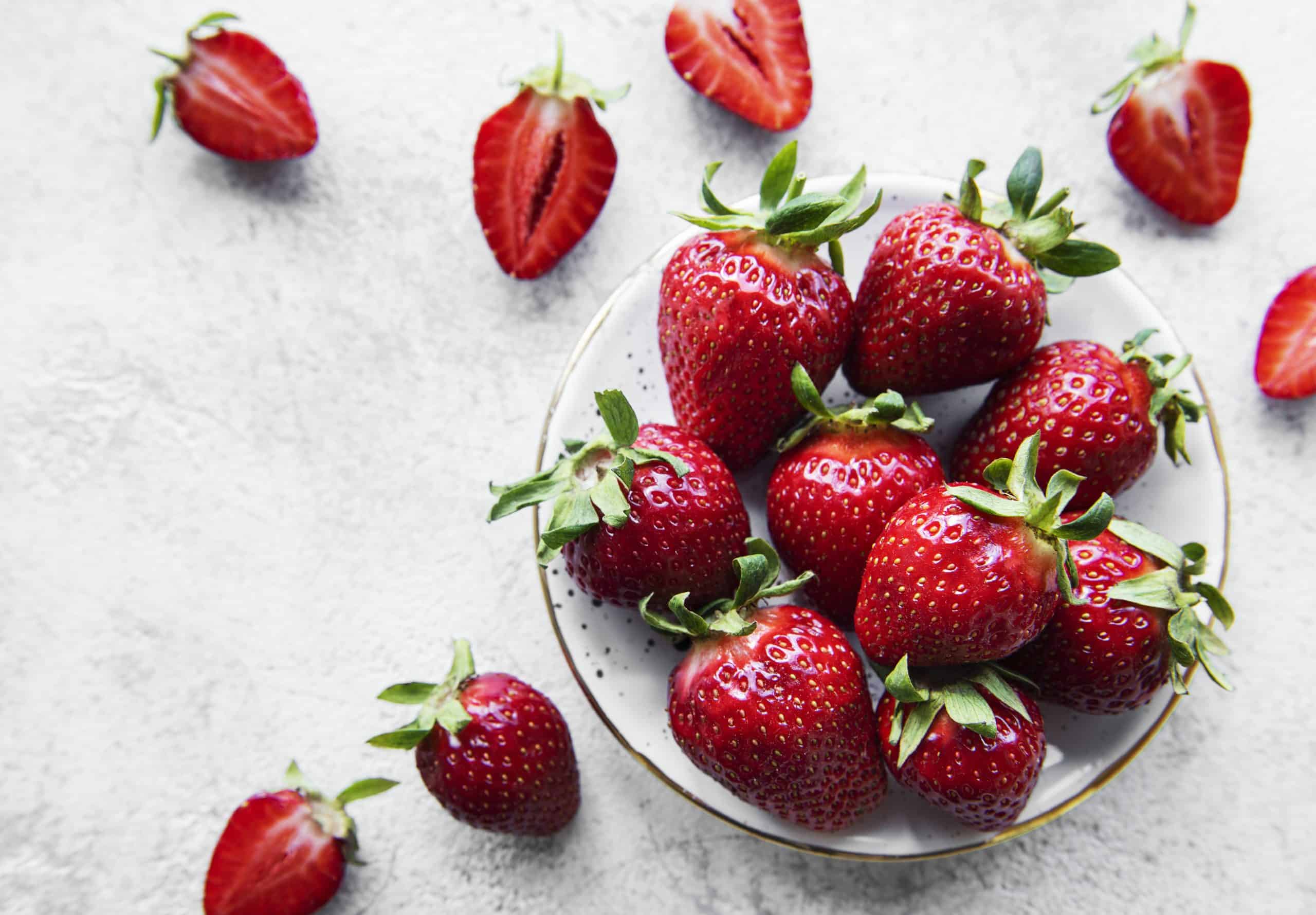Fresh ripe delicious strawberries